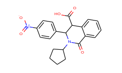 2-cyclopentyl-3-(4-nitrophenyl)-1-oxo-1,2,3,4-tetrahydro-4-isoquinolinecarboxylic acid