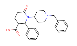 1-(1-benzyl-4-piperidinyl)-2-phenyl-6-oxo-3-piperidinecarboxylic acid