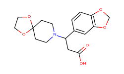 3-(1,3-benzodioxol-5-yl)-3-(1,4-dioxa-8-azaspiro-[4.5]dec-8-yl)propanoic acid