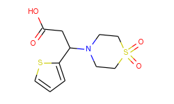 3-(1,1-dioxo-1lambda~6~,4-thiazinan-4-yl)-3-(2-thienyl)propanoic acid