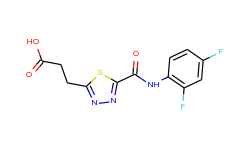 3-(5-{[(2,4-difluorophenyl)amino]carbonyl}-1,3,4-thiadiazol-2-yl)propanoic acid