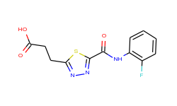 3-(5-{[(2-fluorophenyl)amino]carbonyl}-1,3,4-thiadiazol-2-yl)propanoic acid