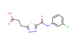 3-(5-{[(3-chlorophenyl)amino]carbonyl}-1,3,4-thiadiazol-2-yl)propanoic acid