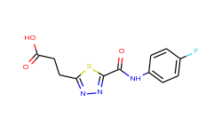 3-(5-{[(4-fluorophenyl)amino]carbonyl}-1,3,4-thiadiazol-2-yl)propanoic acid