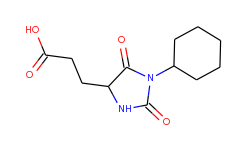 3-(1-cyclohexyl-2,5-dioxo-imidazolidin-4-yl)-propionic acid