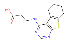 3-(5,6,7,8-tetrahydro-benzo[4,5]thieno-[2,3-d]pyrimidin-4-ylamino)-propionic acid