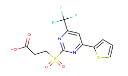 3-(4-thiophen-2-yl-6-trifluoromethyl-pyrimidine-2-sulfonyl)-propionic acid