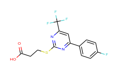 3-{[4-(4-fluorophenyl)-6-(trifluoromethyl)-pyrimidin-2-yl]thio}propanoic acid