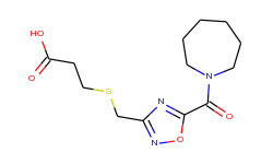 3-({[5-(azepan-1-ylcarbonyl)-1,2,4-oxadiazol-3-yl] methyl}thio)propanoic acid
