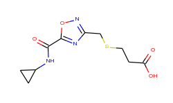 3-[({5-[(cyclopropylamino)carbonyl]-1,2,4-oxadiazol-3-yl}methyl)thio]propanoic acid