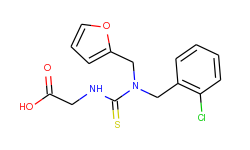 ({[(2-chlorobenzyl)(2-furylmethyl)amino]-carbonothioyl}amino)acetic acid