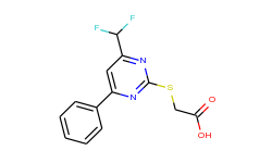 (4-difluoromethyl-6-phenyl-pyrimidin-2-yl-sulfanyl)-acetic acid