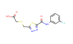 {[(5-{[(3-fluorophenyl)amino]carbonyl}-1,3,4-thiadiazol-2-yl)methyl]thio}acetic acid
