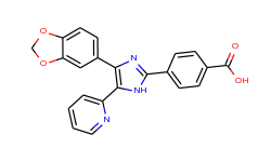 4-(4-(Benzo[d][1,3]dioxol-5-yl)-5-(pyridin-2-yl)-1H-imidazol-2-yl)benzoic acid