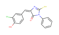 (5e)-5-(3-chloro-4-hydroxybenzylidene)-2-mercapto-3-phenyl-3,5-dihydro-4h-imidazol-4-one