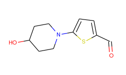 5-(4-hydroxypiperidino)-2-thiophenecarbaldehyde