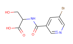 2-[(5-bromo-pyridine-3-carbonyl)-amino]-3-hydroxy-propionic acid