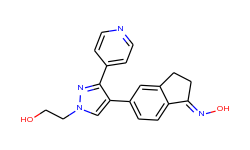 (e)-5-(1-(2-hydroxyethyl)-3-(pyridin-4-yl)-1h-pyrazol-4-yl)-2,3-dihydroinden-1-one oxime