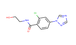 2-chloro-n-(2-hydroxyethyl)-4-(1h-1,2,4-triazol-1-yl)benzenecarboxamide
