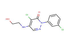 4-chloro-2-(3-chlorophenyl)-5-[(2-hydroxyethyl)-amino]-3(2h)-pyridazinone