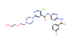 5-chloro-n-(6-(3-chlorobenzamido)pyridin-3-yl)-2-(4-(2-(2-hydroxyethoxy)ethyl)piperazin-1-yl)isonico