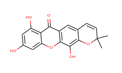 2H,6H-Pyrano[3,2-b]xanthen-6-one, 7,9,12-trihydroxy-2,2-dimethyl-