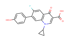 6-fluoro-7-(4-hydroxyphenyl)-1-cyclopropyl-4-quinolone-3-carboxylic acid
