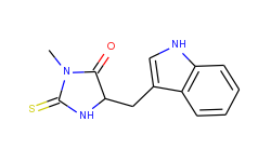 4-Imidazolidinone, 5-(1H-indol-3-ylmethyl)-3-methyl-2-thioxo-