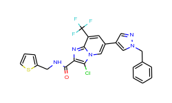 6-(1-benzyl-1h-pyrazol-4-yl)-3-chloro-8-trifluoromethyl-imidazo[1,2-a]pyridine-2-carboxylic acid (th